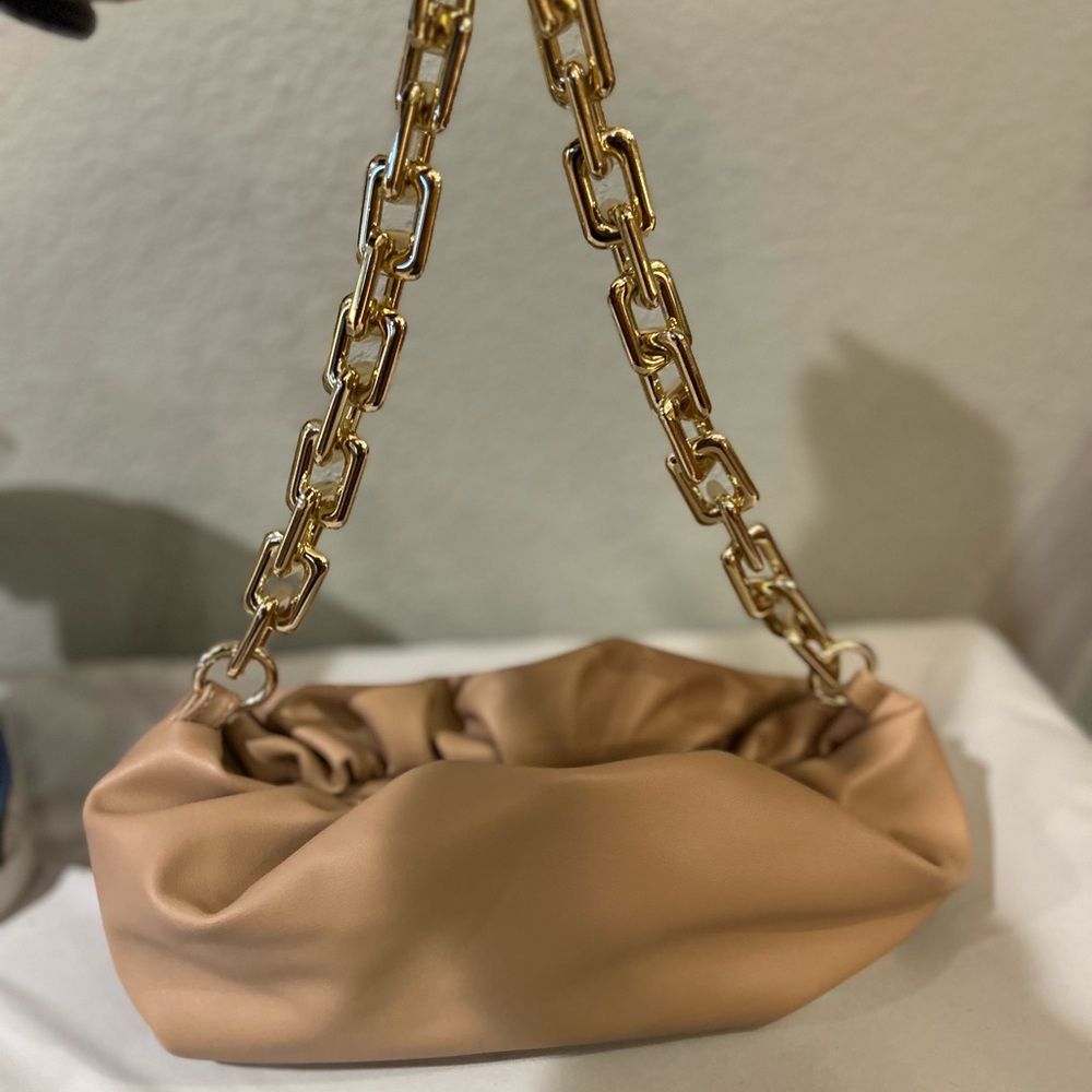 Prime Original Elegant Tan Chain Shoulder Bag